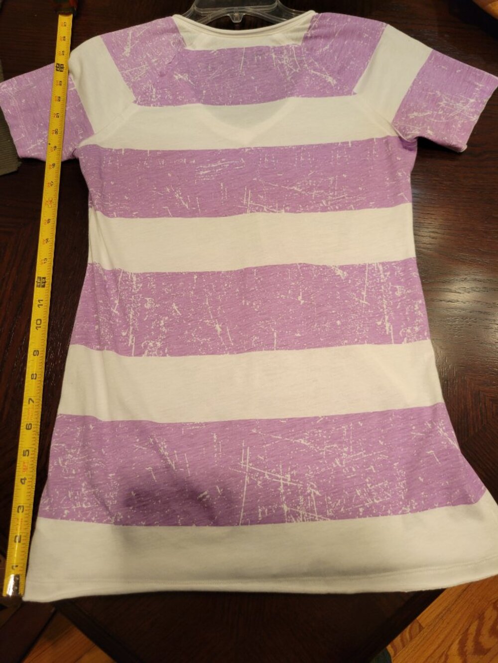 Avril Lavigne Abbey Dawn Purple Stripe T-shirt S size New no tags Rare Y2K - Picture 4 of 4